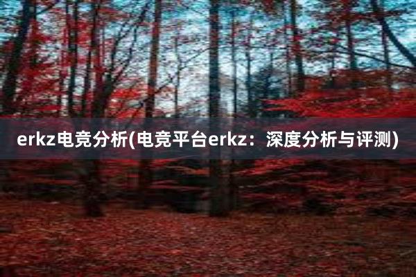 erkz电竞分析(电竞平台erkz：深度分析与评测)