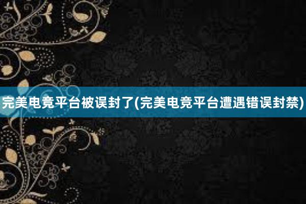 完美电竞平台被误封了(完美电竞平台遭遇错误封禁)