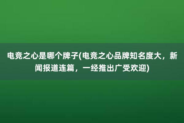 电竞之心是哪个牌子(电竞之心品牌知名度大，新闻报道连篇，一经推出广受欢迎)