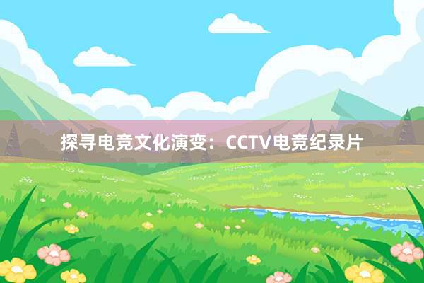 探寻电竞文化演变：CCTV电竞纪录片