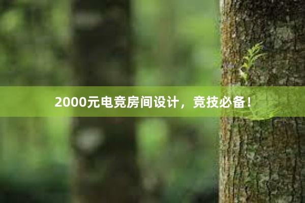 2000元电竞房间设计，竞技必备！